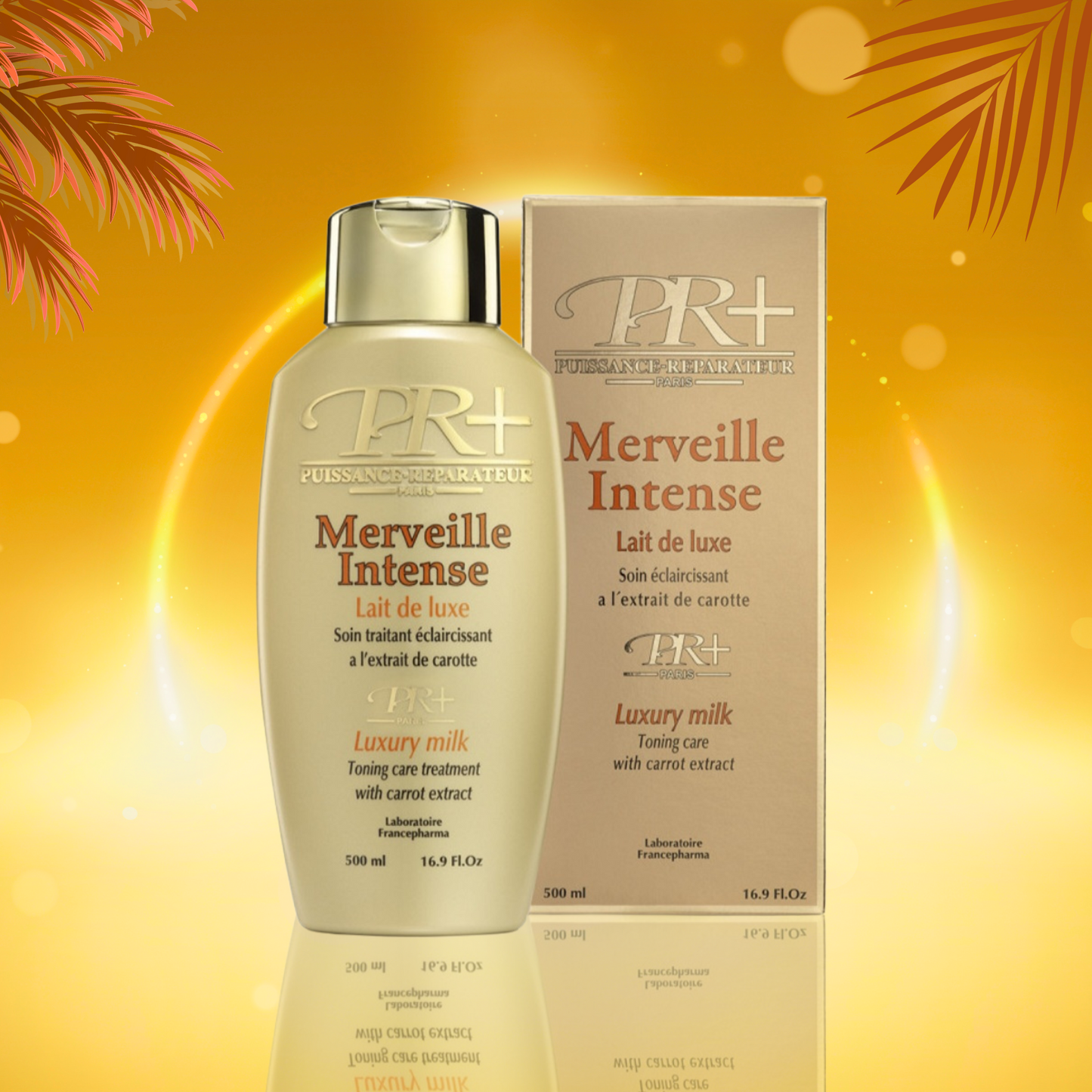 PR+ Merveille Intense Luxury Toning Milk – Carrot Extract, 500 ml