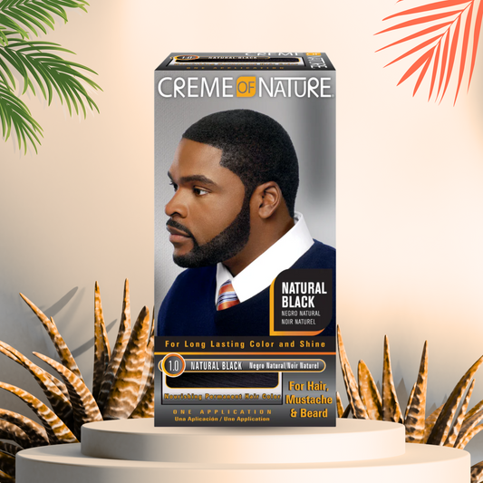 Creme of Nature Moisture‑Rich Hair Color – Natural Black (1) for Hair & Facial Hair