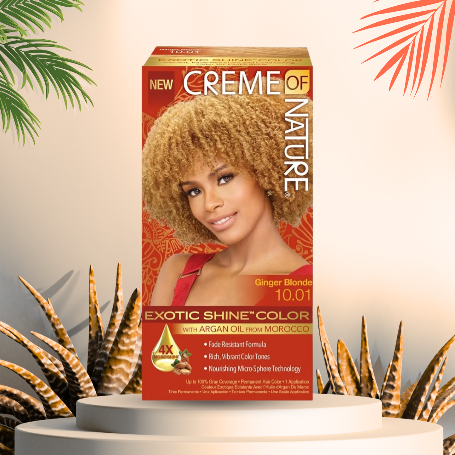 Creme of Nature Exotic Shine™ Permanent Hair Color – Ginger Blonde (10.01) with Argan Oil