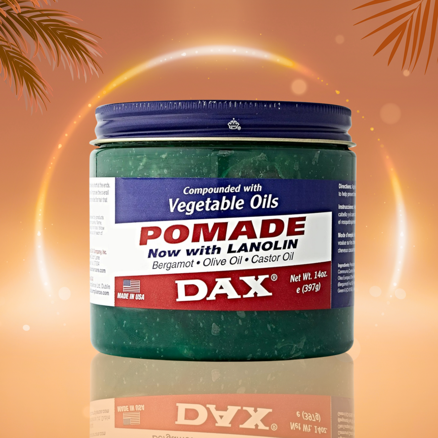 DAX Pomade with Lanolin & Vegetable Oils – Moisture, Shine & Breakage Protection