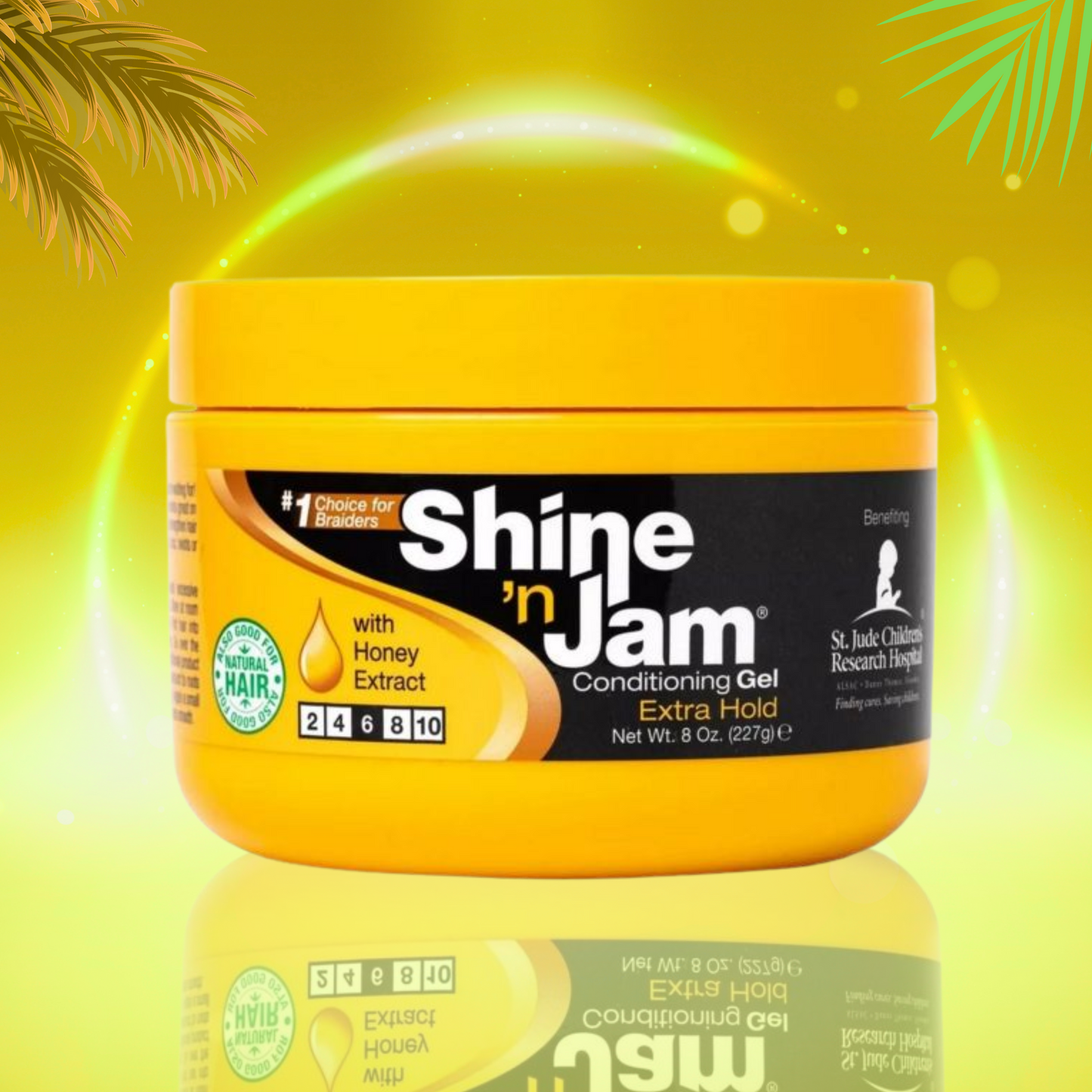 Extra‑Hold Conditioning Hair Gel with Honey Extract – Shine ’n Jam, 4 oz