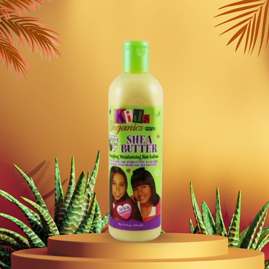 Kids Organics Shea Butter Hair Lotion – Moisturizing & Detangling Formula for Children’s Hair (12 oz)