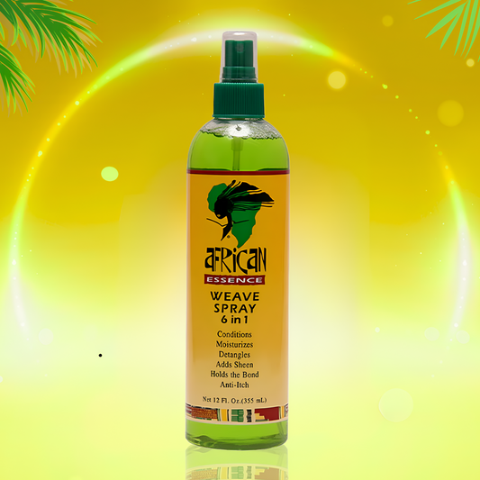 Title:  African Essence Weave Spray 6-in-1 – 12 oz – Moisturizes, Detangles & Adds Shine