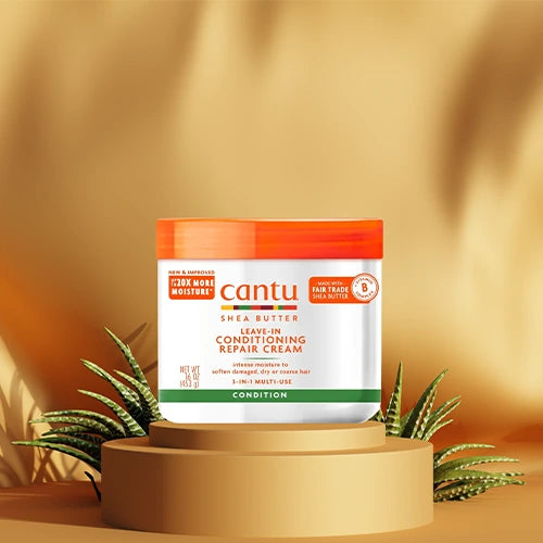 Cantu Shea Butter Leave-In Conditioning Repair Cream – Deep Moisture & Strength for Dry or Damaged Hair